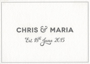 Chris & Maria card front